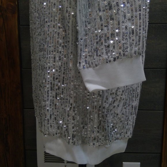 SYMPHONY Sequin wide neck boxy mini dress - Picture 11 of 15
